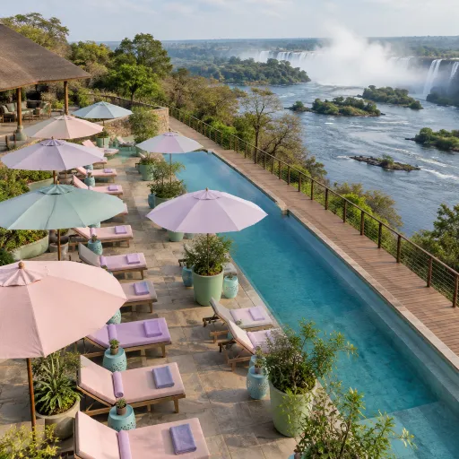 Mosi o tunya: refined stays near the smoke that thunders